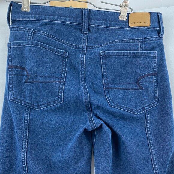 American Eagle Womens Jeans Size 8 Next Level Stretch Regular Dark Wash - Picture 10 of 12
